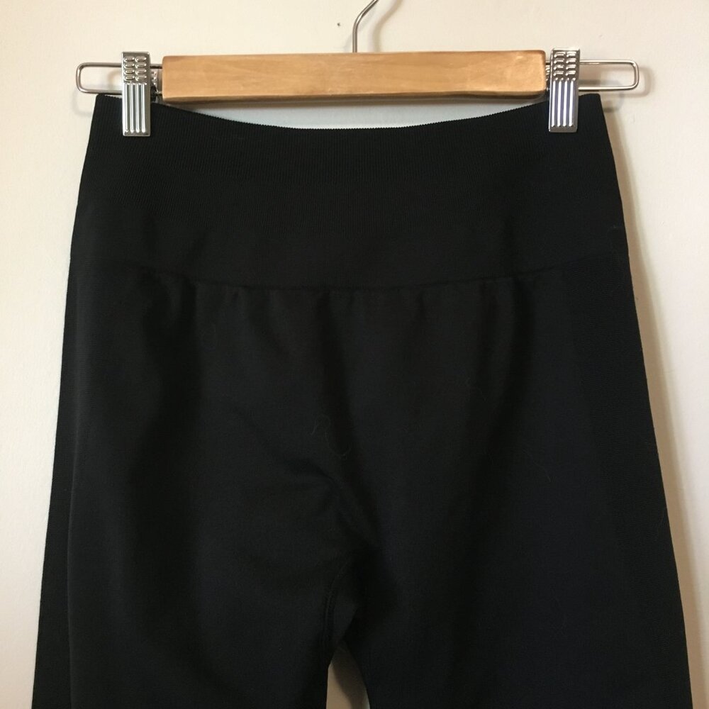 Black Seamless Scrunch Butt Leggings High Waisted Size - Picture 3 of 12